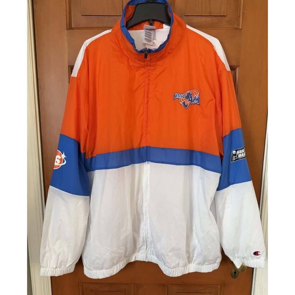Men's Champion Space Jam Retro Windbreaker Jacket Size 2XL NWT 30th Anniversary